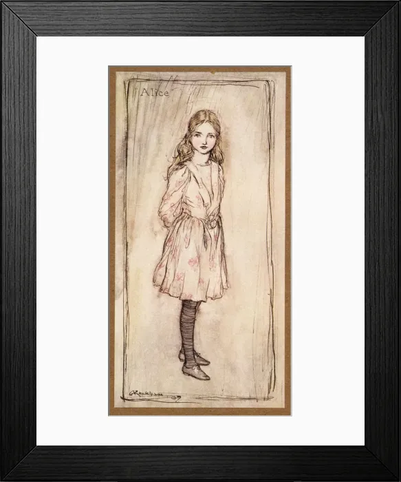 Framed Print : Alice, frontispiece from Alices Adventures in Wonderland, by Lewis Carroll, pub. 1907 Framed Print : Alice, frontispiece from Alices Adventures in Wonderland, by Lewis Carroll, pub. 1907