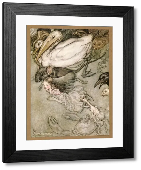Framed Print : The Pool of Tears, from Alices Adventures in Wonderland, by Lewis Carroll, pub. 1907 Framed Print : The Pool of Tears, from Alices Adventures in Wonderland, by Lewis Carroll, pub. 1907