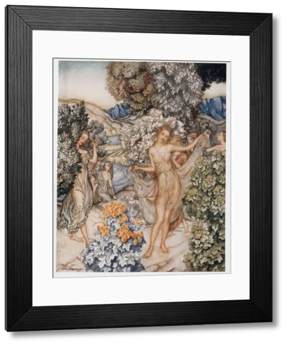 Framed Print : Come, temperate nymphs, and help to celebrate a contract of true love, illustration Framed Print : Come, temperate nymphs, and help to celebrate a contract of true love, illustration