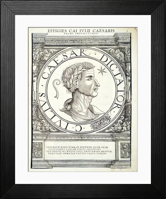Framed Print : Iulius Caesar (100 BC - 44 BC), 1559 Framed Print : Iulius Caesar (100 BC - 44 BC), 1559