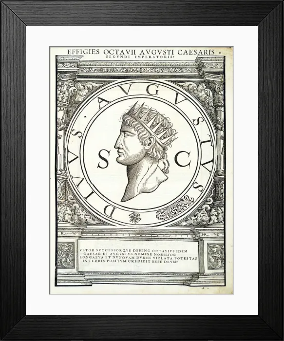 Framed Print : Octavianus Caesar (63 BC - 14 AD), 1559 Framed Print : Octavianus Caesar (63 BC - 14 AD), 1559