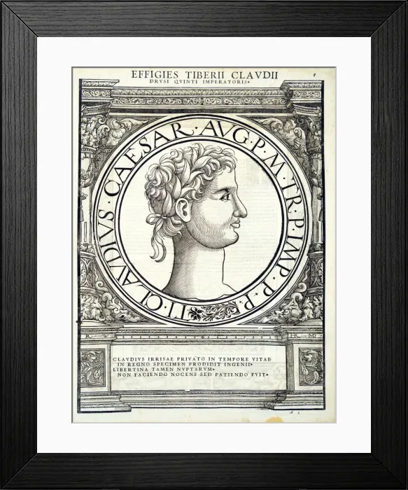 Framed Print : Claudius Caesar (10 BC - 54 AD), 1559 Framed Print : Claudius Caesar (10 BC - 54 AD), 1559