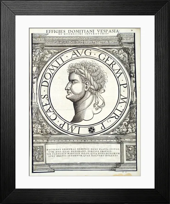 Framed Print : Domitianus (51 - 96 AD), 1559 Framed Print : Domitianus (51 - 96 AD), 1559