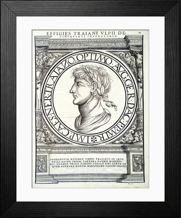 Framed Print : Traianus (53 - 117 AD), 1559 Framed Print : Traianus (53 - 117 AD), 1559
