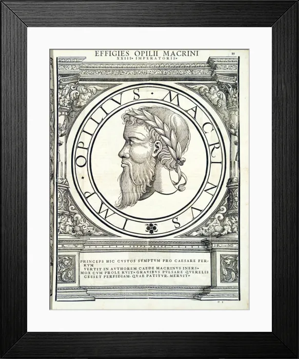 Framed Print : Opilius Macrinus (165 - 218 AD), 1559 Framed Print : Opilius Macrinus (165 - 218 AD), 1559