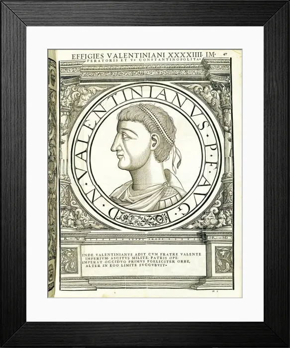 Framed Print : Valentinianus (321 - 375 AD), 1559 Framed Print : Valentinianus (321 - 375 AD), 1559