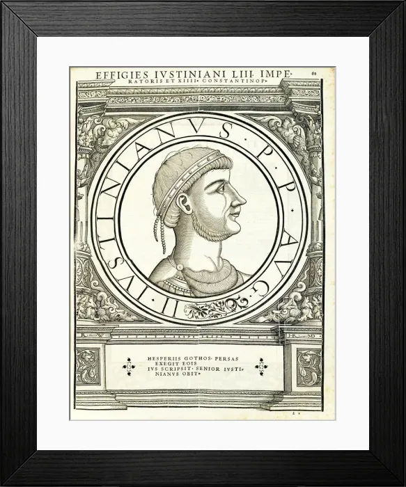 Framed Print : Lustinianus I (482 - 565 AD), 1559 Framed Print : Lustinianus I (482 - 565 AD), 1559