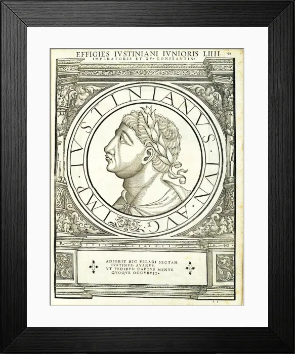 Framed Print : Lustinianus II (520 - 578 AD), 1559 Framed Print : Lustinianus II (520 - 578 AD), 1559