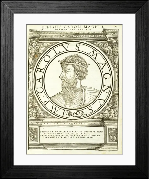 Framed Print : Carolus Magnus (742 - 814), 1559 Framed Print : Carolus Magnus (742 - 814), 1559