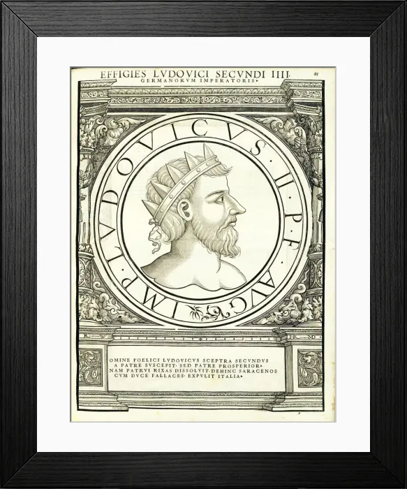 Framed Print : Ludouicus II (825 - 875), 1559 Framed Print : Ludouicus II (825 - 875), 1559