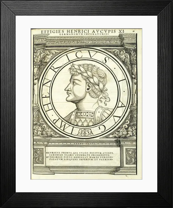 Framed Print : Henricus I Auceps 876 - 936), 1559 Framed Print : Henricus I Auceps 876 - 936), 1559