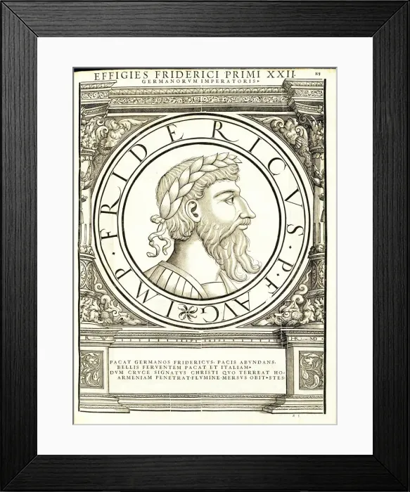 Framed Print : Fridericus I (1122 - 1190), 1559 Framed Print : Fridericus I (1122 - 1190), 1559