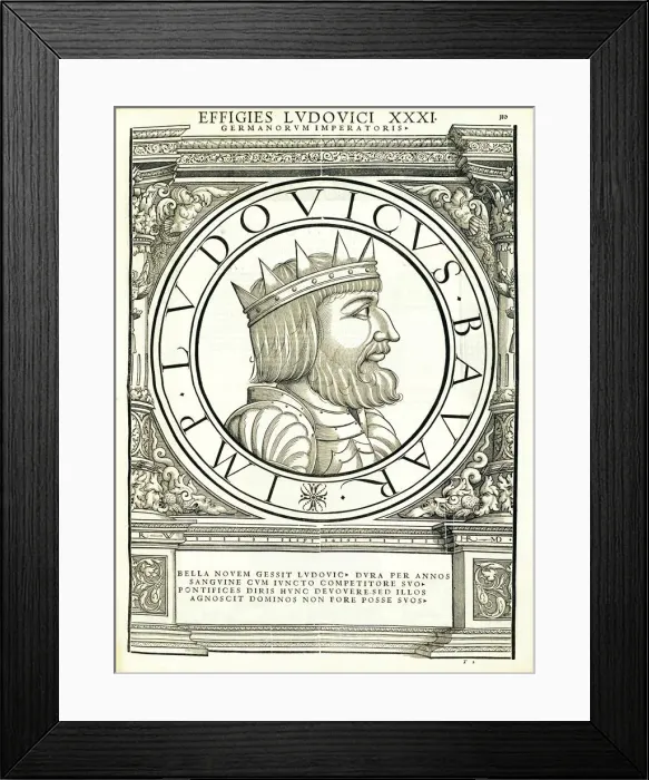 Framed Print : Ludouicus IIII (1282 - 1347), 1559 Framed Print : Ludouicus IIII (1282 - 1347), 1559