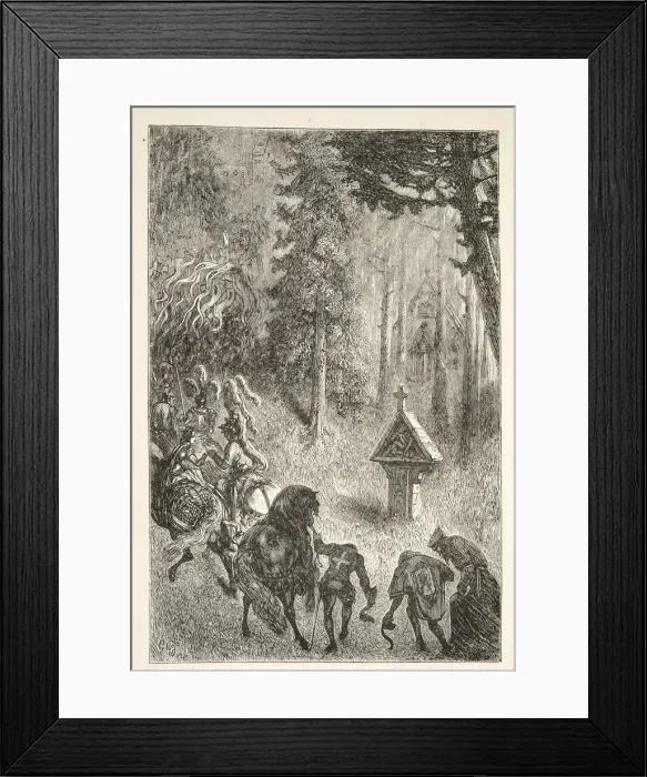 Framed Print : Escorting Guenever from Cameliard, from Stories of the Days of King Arthur by Charles Henry Hanson Framed Print : Escorting Guenever from Cameliard, from Stories of the Days of King Arthur by Charles Henry Hanson