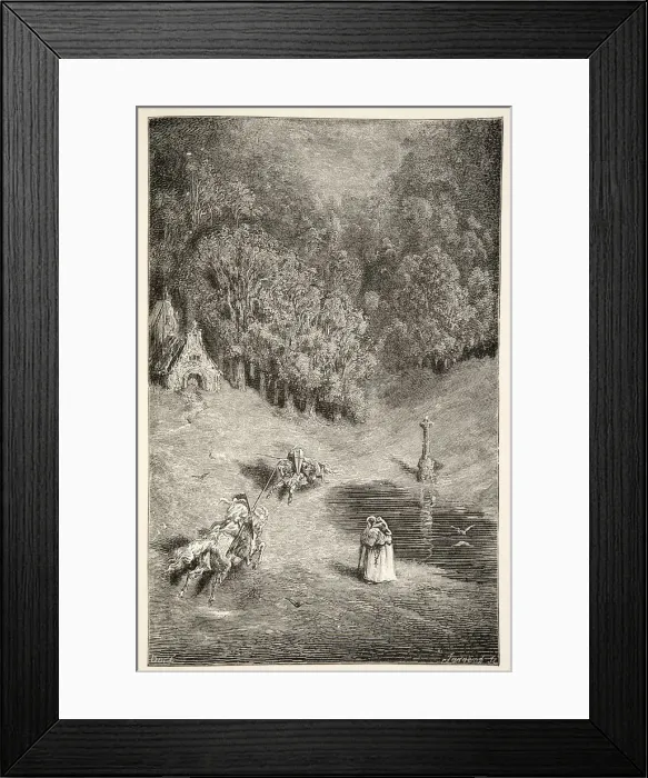 Framed Print : The Encounter between Arthur and Pellinore, from Stories of the Days of King Arthur Framed Print : The Encounter between Arthur and Pellinore, from Stories of the Days of King Arthur