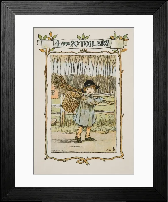 Framed Print : Vignette from Four and Twenty Toilers, pub. 1900 (colour lithograph) Framed Print : Vignette from Four and Twenty Toilers, pub. 1900 (colour lithograph)