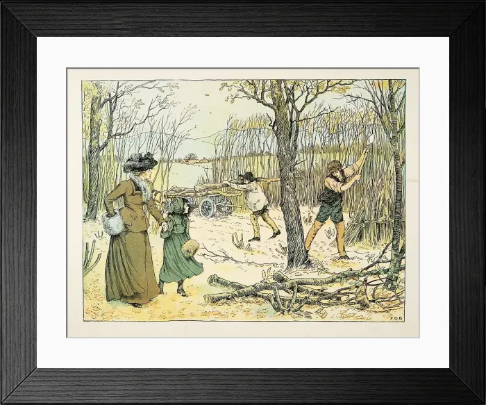 Framed Print : The Woodman, from Four and Twenty Toilers, pub. 1900 (colour lithograph) Framed Print : The Woodman, from Four and Twenty Toilers, pub. 1900 (colour lithograph)