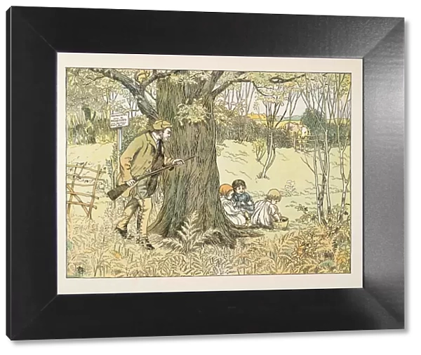 The Gamekeeper, from Four and Twenty Toilers, pub. 1900 (colour lithograph)