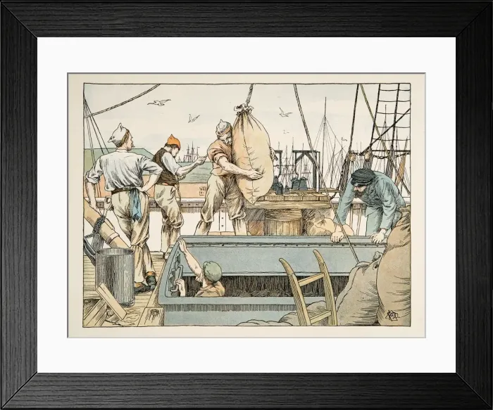 Framed Print : The Stevedore, from Four and Twenty Toilers, pub. 1900 (colour lithograph) Framed Print : The Stevedore, from Four and Twenty Toilers, pub. 1900 (colour lithograph)