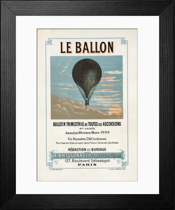 Framed Print : Advertisement for Le Ballon, Janvier, Fevrier, Mars, 1883, pub Framed Print : Advertisement for Le Ballon, Janvier, Fevrier, Mars, 1883, pub