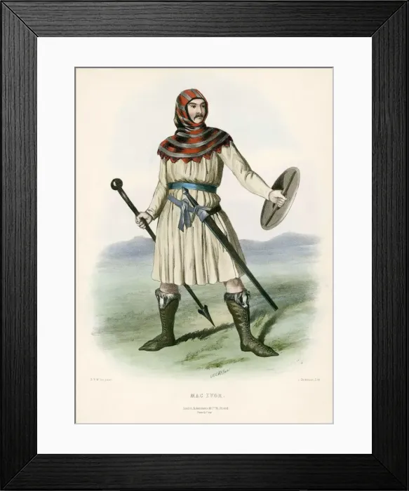 Framed Print : Mac Ivor, from The Clans of the Scottish Highlands, pub. 1845 (colour lithograph) Framed Print : Mac Ivor, from The Clans of the Scottish Highlands, pub. 1845 (colour lithograph)