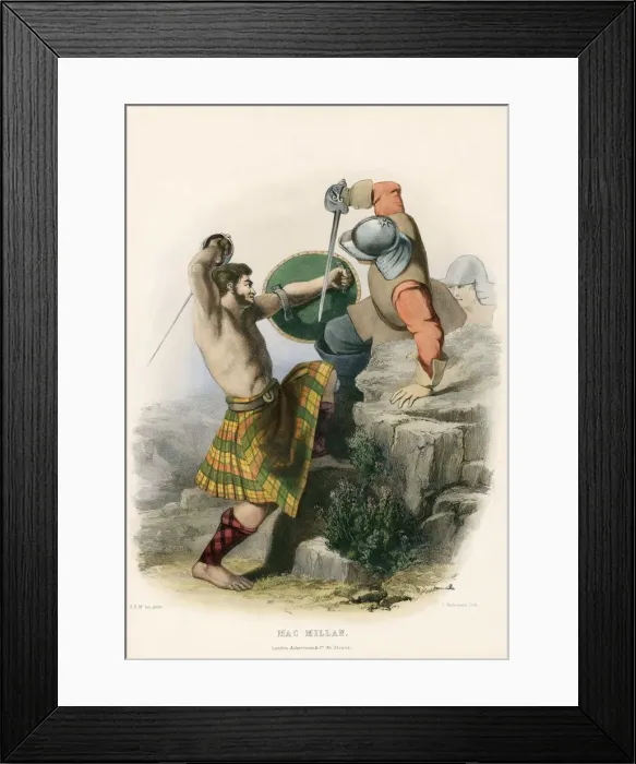 Framed Print : Mac Millan, from The Clans of the Scottish Highlands, pub. 1845 (colour lithograph) Framed Print : Mac Millan, from The Clans of the Scottish Highlands, pub. 1845 (colour lithograph)