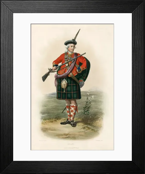 Framed Print : Shaw, from The Clans of the Scottish Highlands, pub. 1845 (colour lithograph) Framed Print : Shaw, from The Clans of the Scottish Highlands, pub. 1845 (colour lithograph)