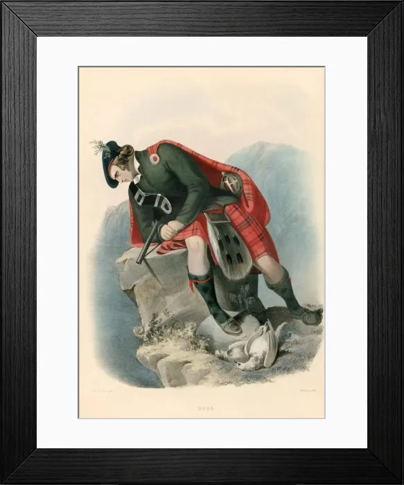 Framed Print : Ross, from The Clans of the Scottish Highlands, pub. 1845 (colour lithograph) Framed Print : Ross, from The Clans of the Scottish Highlands, pub. 1845 (colour lithograph)