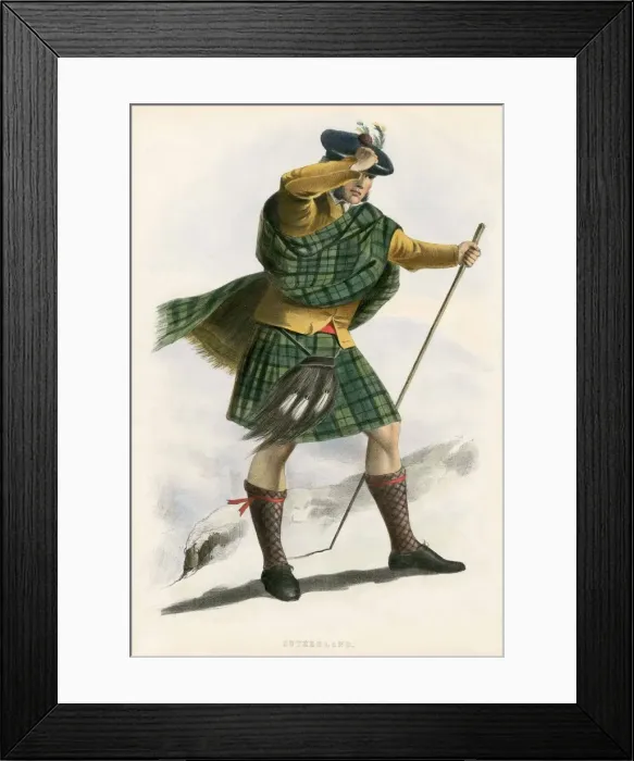 Framed Print : Sutherland, from The Clans of the Scottish Highlands, pub. 1845 (colour lithograph) Framed Print : Sutherland, from The Clans of the Scottish Highlands, pub. 1845 (colour lithograph)