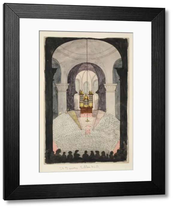 Framed Print : St Pauls Cathedral, (watercolour on paper) Framed Print : St Pauls Cathedral, (watercolour on paper)
