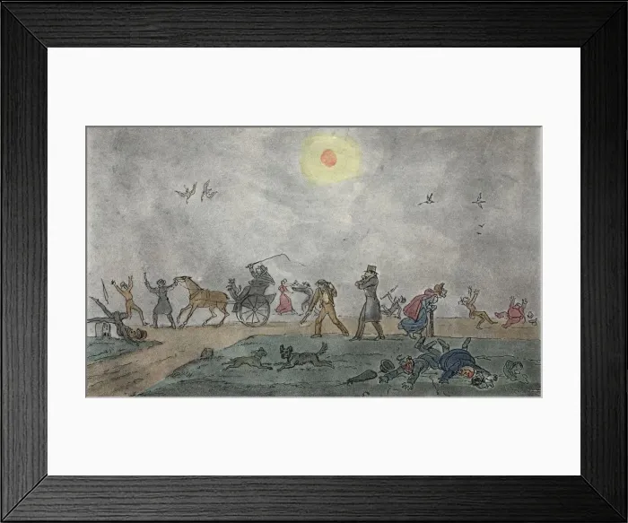 Framed Print : November - (Old Style) - Hover thro the fog & filthy air, pub Framed Print : November - (Old Style) - Hover thro the fog & filthy air, pub
