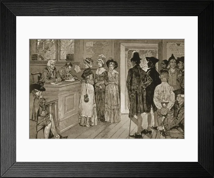 Framed Print : Women at the Polls in New Jersey in the Good Old TImes, from Harpers Weekly, pub Framed Print : Women at the Polls in New Jersey in the Good Old TImes, from Harpers Weekly, pub