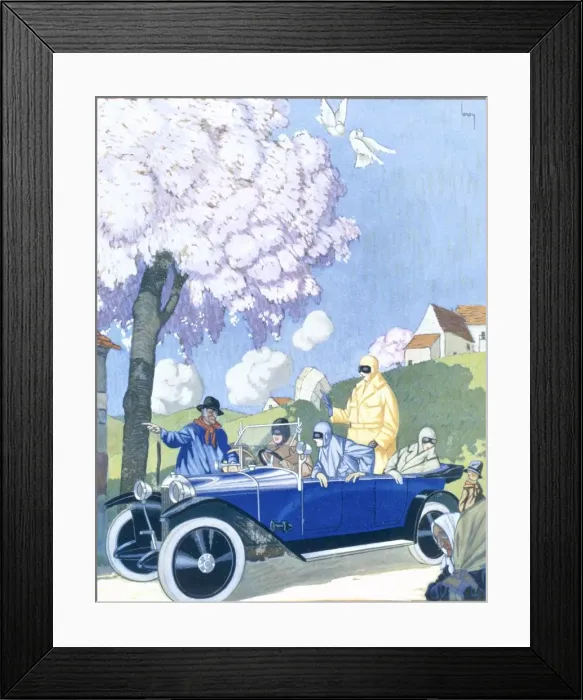 Framed Print : Cherchez la Femme, from Femina, pub. 1922 (pochoir print) Framed Print : Cherchez la Femme, from Femina, pub. 1922 (pochoir print)