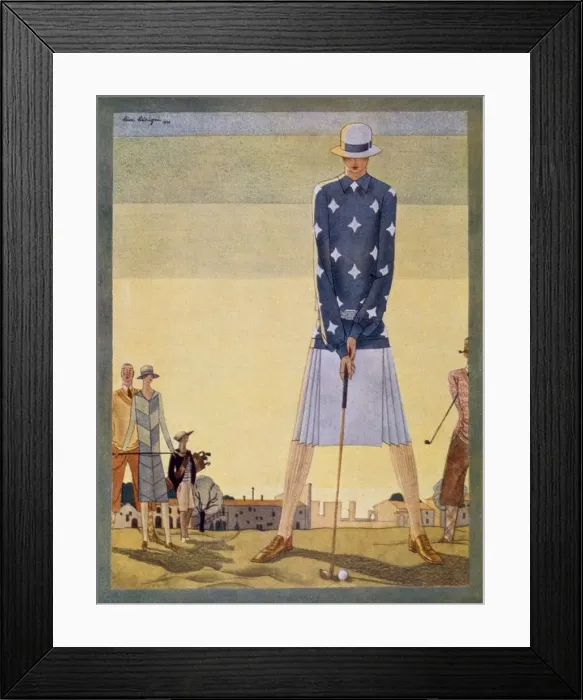 Framed Print : Ladies Golf Outfit by Jane Regny, pub. 1926 (colour lithograph) Framed Print : Ladies Golf Outfit by Jane Regny, pub. 1926 (colour lithograph)