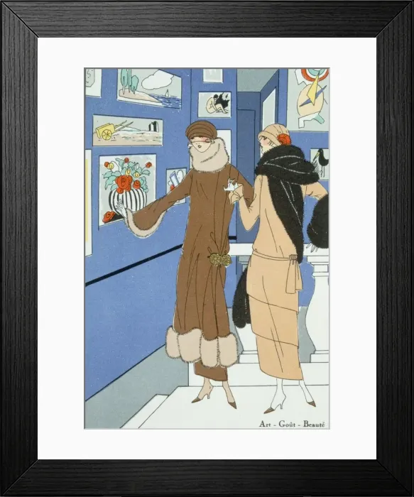 Framed Print : Day Dresses from Art, Gout, Beate, pub. 1923 (pochoir print) Framed Print : Day Dresses from Art, Gout, Beate, pub. 1923 (pochoir print)