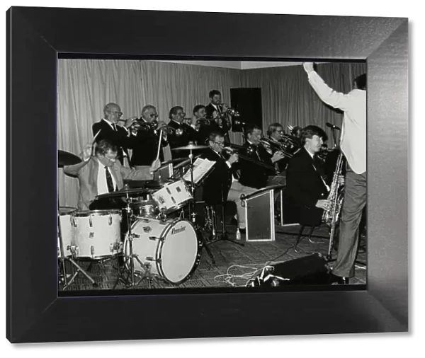 Drummer Ronnie Verrell and the Sound of 17 Big Band at The Fairway, Welwyn Garden City, Herts, 1991