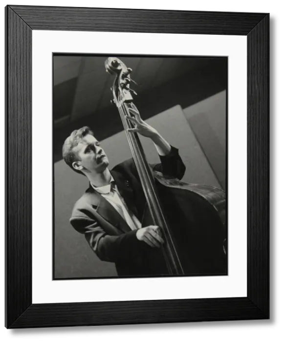 Framed Print : Bassist Arnie Somogyi playing at The Fairway, Welwyn Garden City, Hertfordshire, 28 April 1991 Framed Print : Bassist Arnie Somogyi playing at The Fairway, Welwyn Garden City, Hertfordshire, 28 April 1991