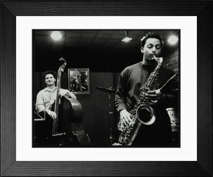 Framed Print : Malcolm Creese and Alex Garnett playing at The Fairway, Welwyn Garden City, Hertfordshire, 1992 Framed Print : Malcolm Creese and Alex Garnett playing at The Fairway, Welwyn Garden City, Hertfordshire, 1992
