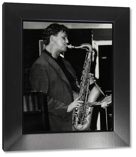 Ed Jones playing tenor saxophone at The Fairway, Welwyn Garden City, Hertfordshire, 1992