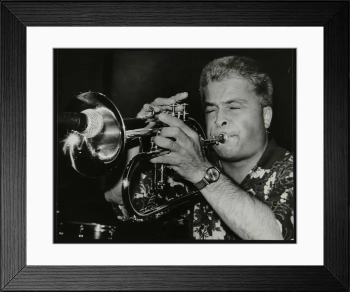 Framed Print : Nick Hill playing the flugelhorn at The Fairway, Welwyn Garden City, Hertfordshire, 1991 Framed Print : Nick Hill playing the flugelhorn at The Fairway, Welwyn Garden City, Hertfordshire, 1991