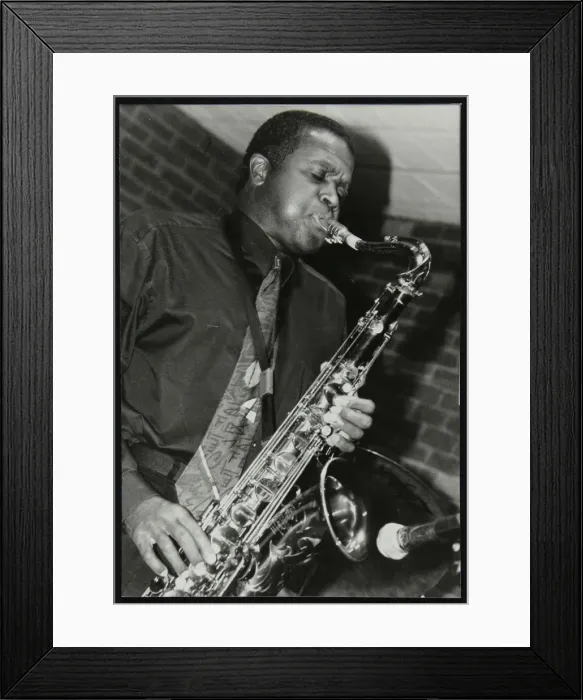 Framed Print : American saxophonist Rickey Woodard playing at The Fairway, Welwyn Garden City, Hertfordshire, 1999 Framed Print : American saxophonist Rickey Woodard playing at The Fairway, Welwyn Garden City, Hertfordshire, 1999