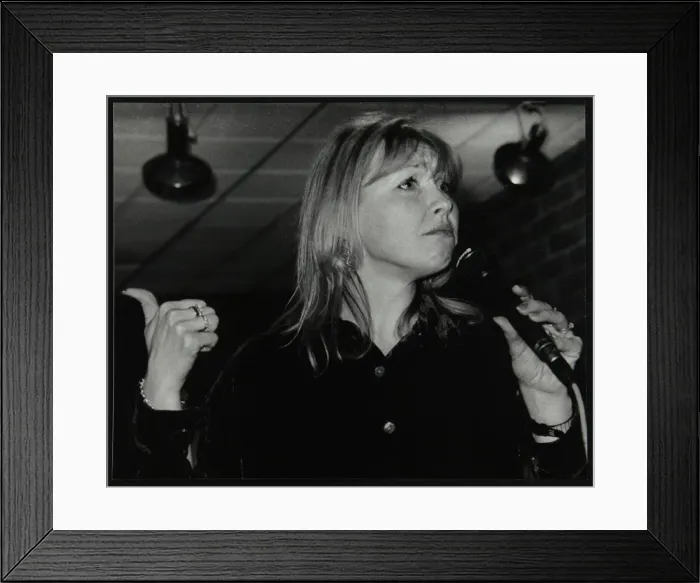 Framed Print : Vocalist Tina May at The Fairway, Welwyn Garden City, Hertfordshire, 7 March 1999 Framed Print : Vocalist Tina May at The Fairway, Welwyn Garden City, Hertfordshire, 7 March 1999