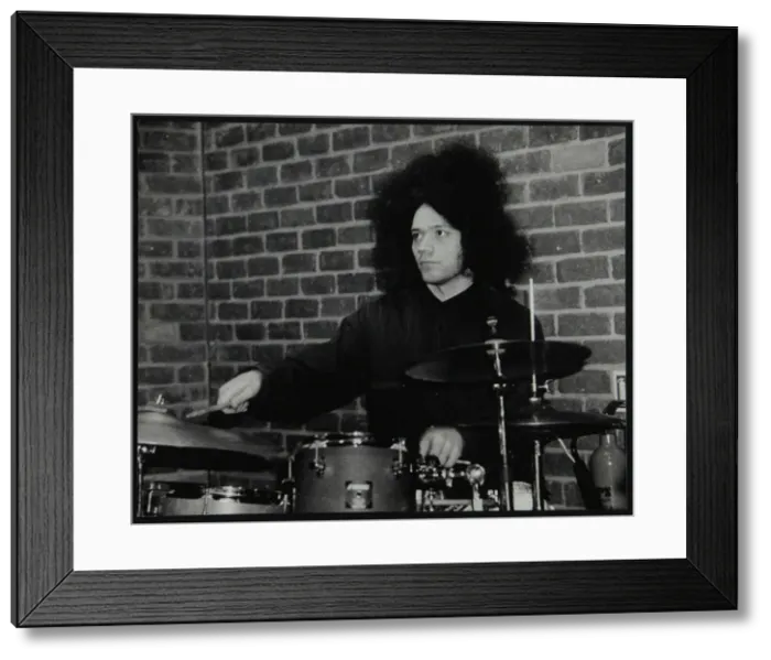 Framed Print : Drummer Seb Rochford playing at The Fairway, Welwyn Garden City, Hertfordshire, 8 April 2001 Framed Print : Drummer Seb Rochford playing at The Fairway, Welwyn Garden City, Hertfordshire, 8 April 2001