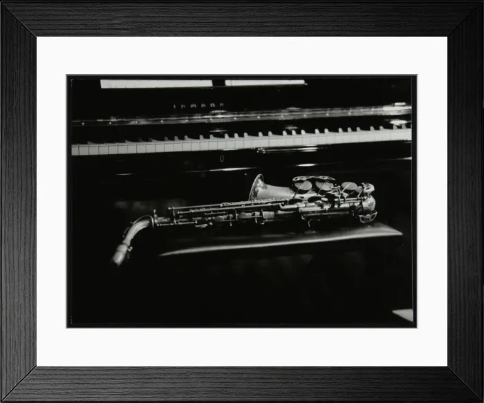 Framed Print : Saxophone and piano, The Fairway, Welwyn Garden City, Hertfordshire, 7 May 2000. Artist Framed Print : Saxophone and piano, The Fairway, Welwyn Garden City, Hertfordshire, 7 May 2000. Artist