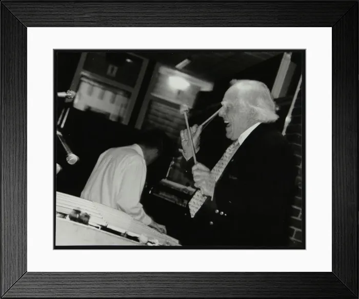 Framed Print : Peter Appleyard playing the vibraphone at The Fairway, Welwyn Garden City, Hertfordshire, 1999 Framed Print : Peter Appleyard playing the vibraphone at The Fairway, Welwyn Garden City, Hertfordshire, 1999
