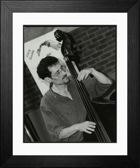 Framed Print : Bassist Richard Foot playing at The Fairway, Welwyn Garden City, Hertfordshire, 1999 Framed Print : Bassist Richard Foot playing at The Fairway, Welwyn Garden City, Hertfordshire, 1999