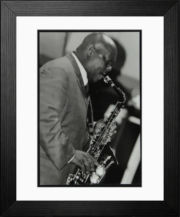 Framed Print : Alto saxophonist Wessell Anderson playing at The Fairway, Welwyn Garden City, Hertfordshire, 2004 Framed Print : Alto saxophonist Wessell Anderson playing at The Fairway, Welwyn Garden City, Hertfordshire, 2004