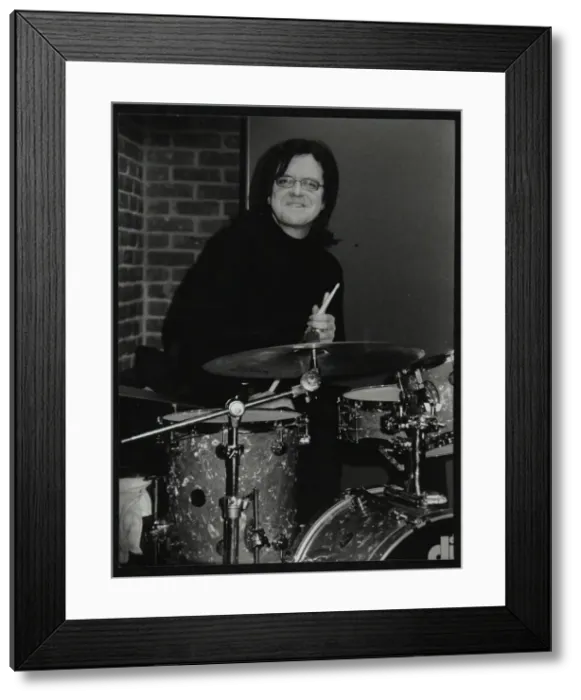 Framed Print : Drummer Pete Cater at The Fairway, Welwyn Garden City, Hertfordshire, 15 December 2002 Framed Print : Drummer Pete Cater at The Fairway, Welwyn Garden City, Hertfordshire, 15 December 2002