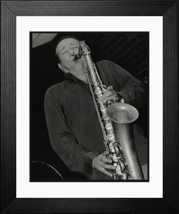Framed Print : Renato D Aiello playing tenor saxophone at The Fairway, Welwyn Garden City, Hertfordshire, 2004 Framed Print : Renato D Aiello playing tenor saxophone at The Fairway, Welwyn Garden City, Hertfordshire, 2004