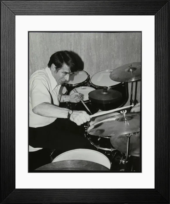 Framed Print : Kenny Clare playing the drums, London, 1978. Artist: Denis Williams Framed Print : Kenny Clare playing the drums, London, 1978. Artist: Denis Williams